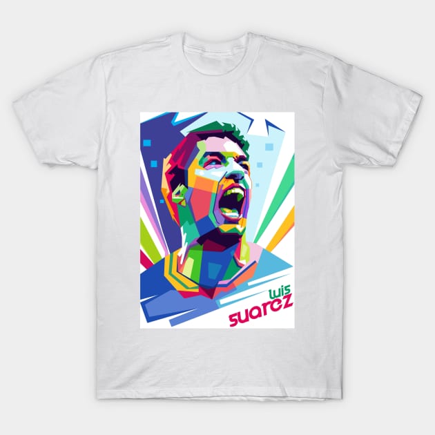 Luis Suarez WPAP T-Shirt by erikhermawann22